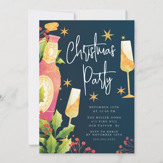 Frohe Moments Weihnachts-Party Einladung (Vorderseite)