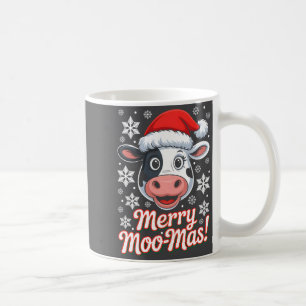 Frohe Moo-weihnachten Weihnachts-Cartoon-Bauernhof Kaffeetasse