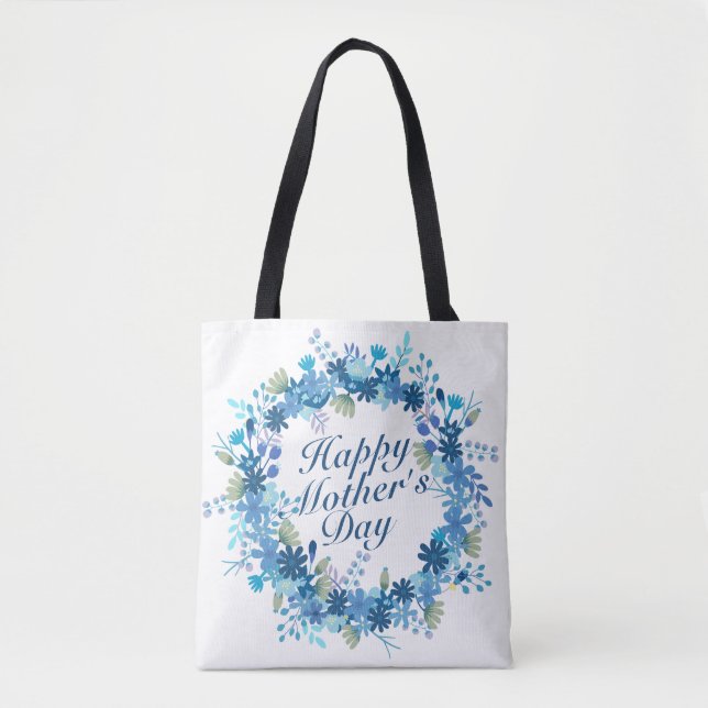 Frohe Mutter Tag Winter Blumenstrauß Tote Tasche (Vorderseite)