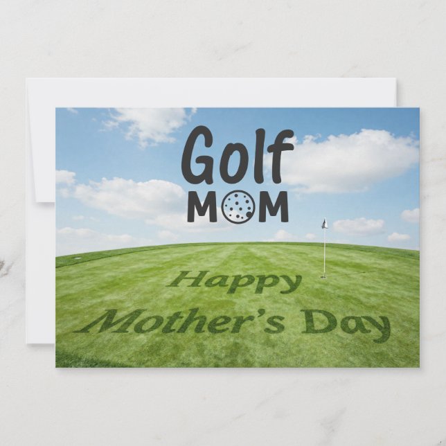Frohe Muttertag auf dem Golfplatz (Vorderseite)