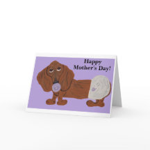 Frohe Muttertag Baby Dachshund