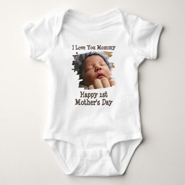 Frohe Muttertag Baby Strampler (Vorderseite)