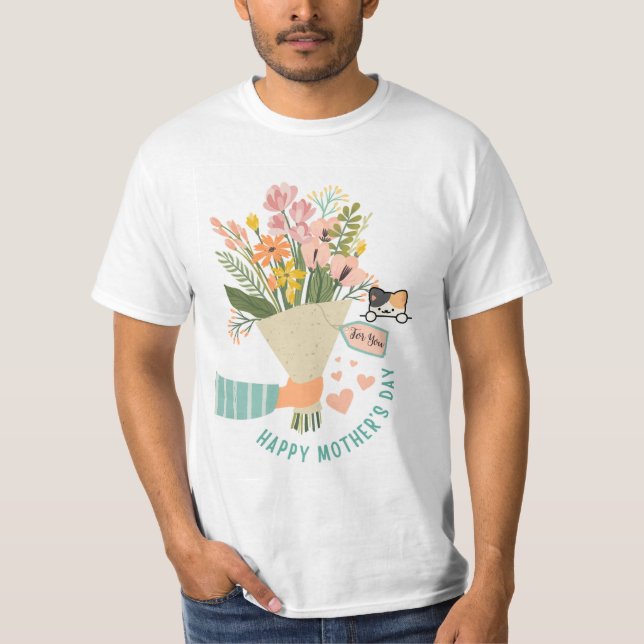 Frohe Muttertag Design T-Shirt (Vorderseite)