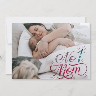 Frohe Muttertag einfache süße Mutter & Baby-Foto Feiertagskarte