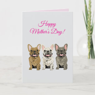 Frohe Muttertag! Französische Bulldoggen Karte