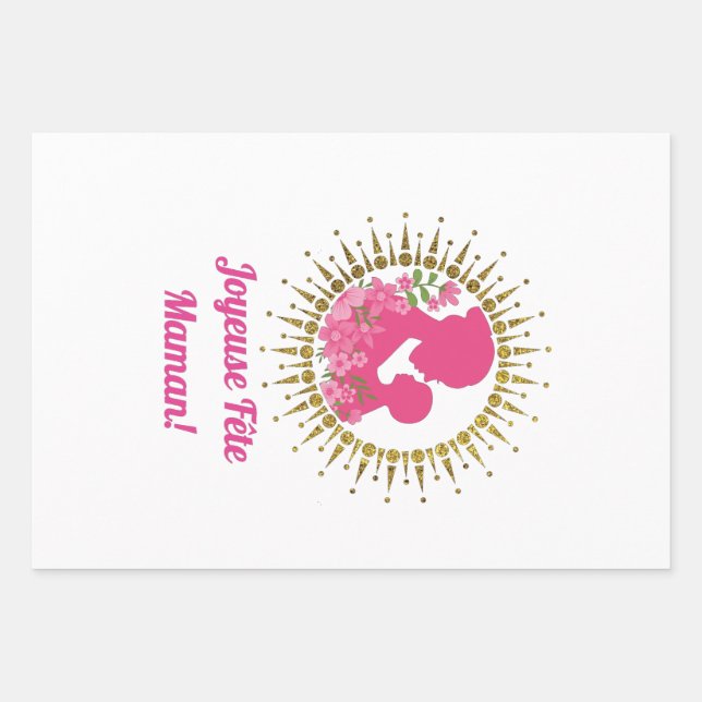 Frohe Muttertag  Geschenkpapier Set (Vorderseite)
