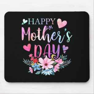 Frohe Muttertag mit floraler Mama Mutti Oma H Mousepad