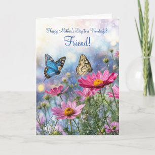 Frohe Muttertag mit Gartenblumen Karte