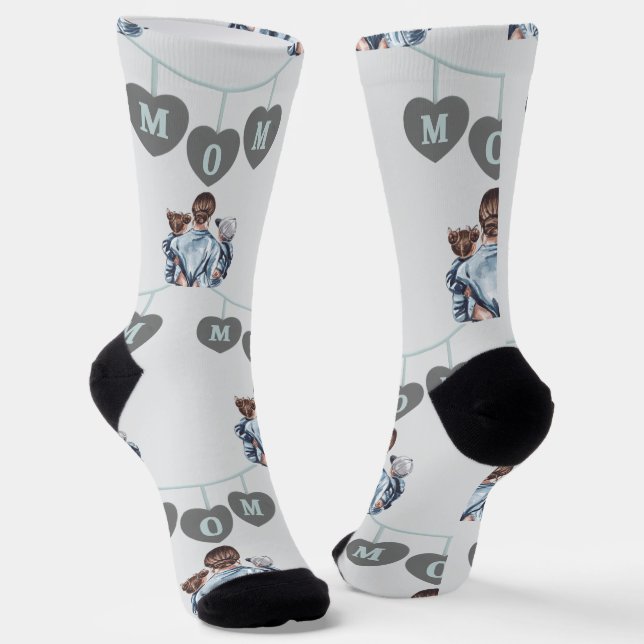 Frohe Muttertag  Socken (Gewinkelt)