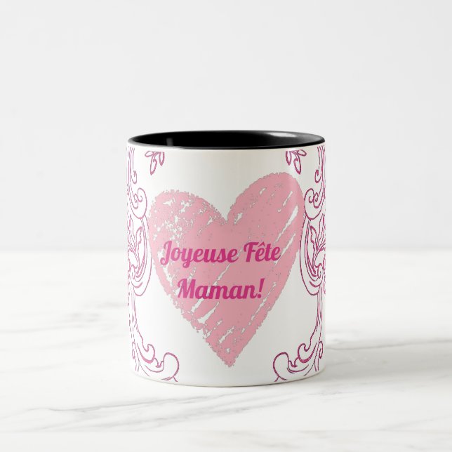 Frohe Muttertag Zweifarbige Tasse (Mittel)