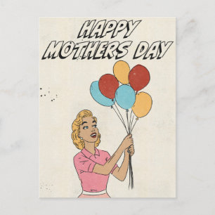 Frohe Muttertags-Ballons Feiertagspostkarte