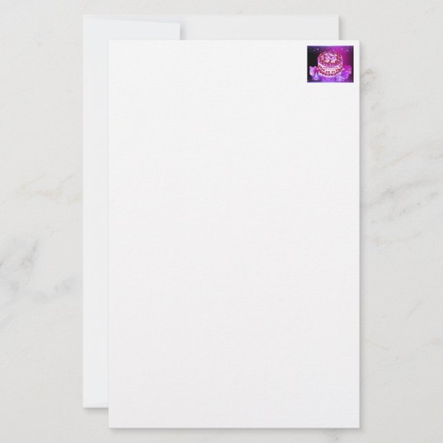 Frohe Muttertags-Torte Schreibwaren Briefpapier (Vorderseite)