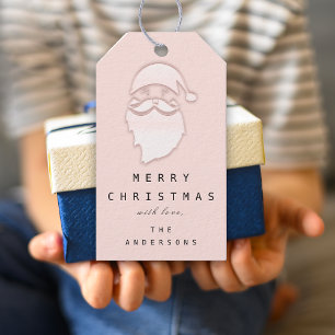 Frohe Name Weihnachten Weihnachten Rosa Santa Geschenkanhänger