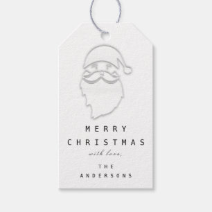 Frohe Name Weihnachten Weihnachten Silver Santa Geschenkanhänger