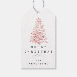 Frohe Namen Weihnachtsbaum Rose White Geschenkanhänger
