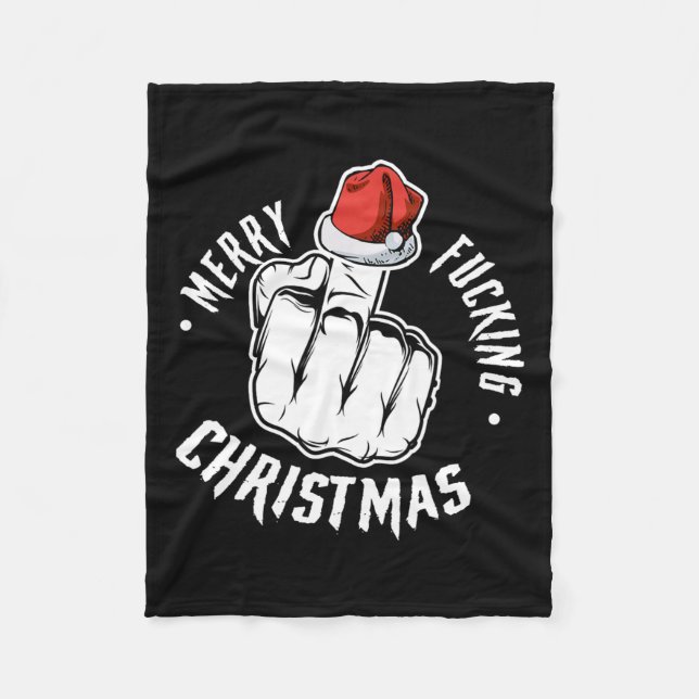 Frohe Neuaminisierung Weihnachten unpassende Männe Fleecedecke (Vorderseite)