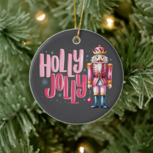 Frohe Nussknacker-Weihnachten Coquette Vornehm Keramik Ornament
