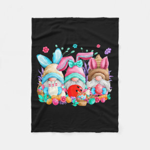 Frohe Ostereier Hase Gnome Bowling Liebhaber Oster Fleecedecke