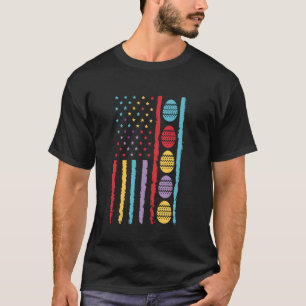 Frohe Ostereier Jagd USA Amerikanische Flagge Männ T-Shirt