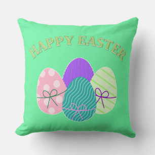 Frohe Ostereier Niedlich Ostern Frühjahr und Oster Kissen