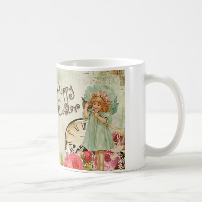 frohe Osterfrau Kaffeetasse (Rechts)