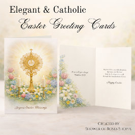 Frohe österliche eucharistische Segnungen Feiertagskarte