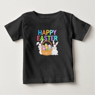Frohe Ostern 2025  Eier Hase Süßer Hase Baby T-shirt