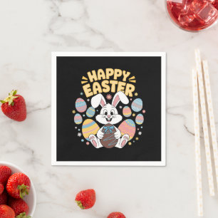 Frohe Ostern 2025  Eier Hase Süßer Hase Serviette