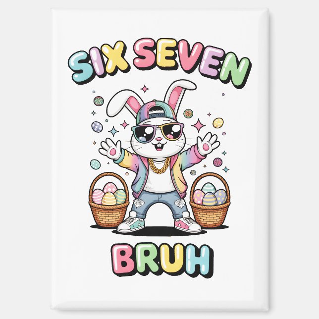 Frohe Ostern 67 Meme Funny Bunny Magnet (Vorderseite)