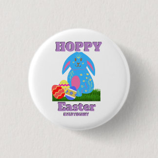 Frohe Ostern an alle Hasenfreunde Button