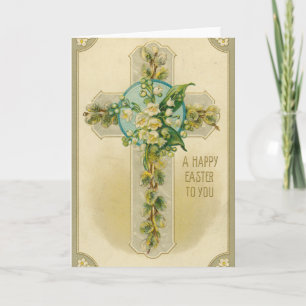 Frohe Ostern an Sie - Antike Postkarte, Karte