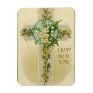 Frohe Ostern - Antike Postkarte,  Magnet