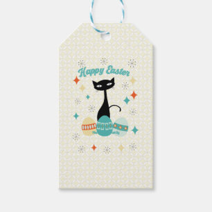 Frohe Ostern, Atomzeitalter, Mid Century Modern Ka Geschenkanhänger