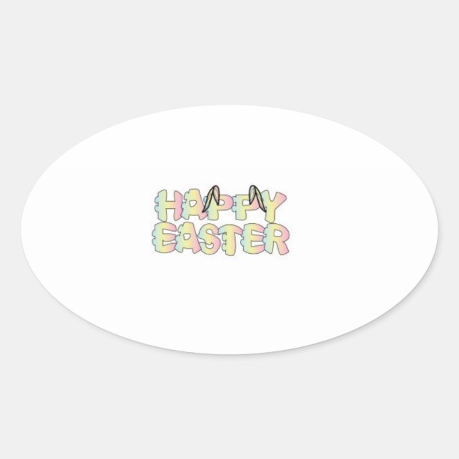 Frohe Ostern Aufkleber (Vorderseite)