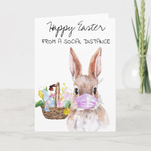 Frohe Ostern aus der sozialen Distanz Quarantäne Karte