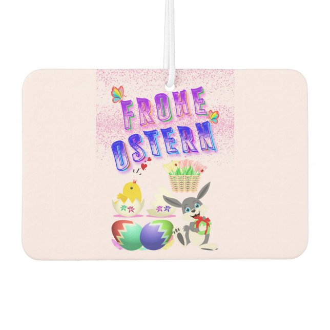 Frohe Ostern Autolufterfrischer (Vorderseite)