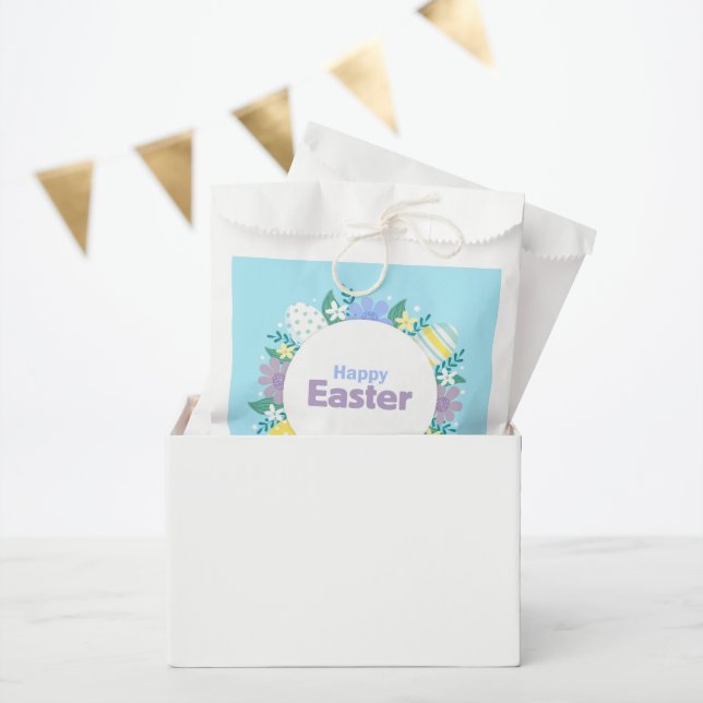 Frohe Ostern Blumen und Eier  Geschenktütchen (Party)