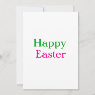 Frohe Ostern Boho Grün Pink Kinder Name Titel Einladung