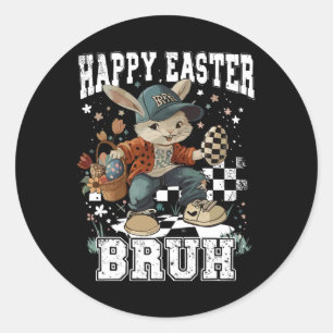Frohe Ostern Bruh Bunny Skateboarding Kleinkind Ki Runder Aufkleber