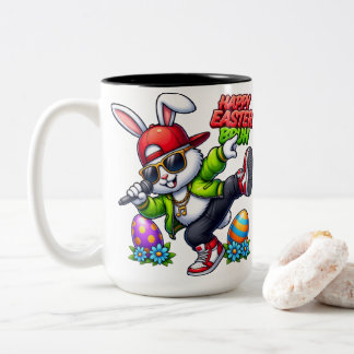 Frohe Ostern Bruh Cooler Hase Sonnenbrille Streetw Zweifarbige Tasse