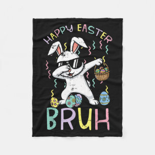 Frohe Ostern bruh Hase dab cooler Kaninchen Meme J Fleecedecke