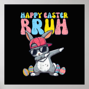 Frohe Ostern Bruh Hase Dab Kaninchen Tanz Poster