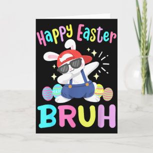 Frohe Ostern Bruh Lustiger Dabbing-Hase Dab-Tanz R Karte