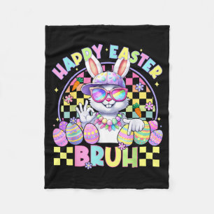 Frohe Ostern Bruh Lustiges Sechs Sieben Meme Bunny Fleecedecke