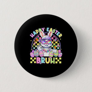 Frohe Ostern Bruh Lustiges Sechs Sieben Meme Hase Button