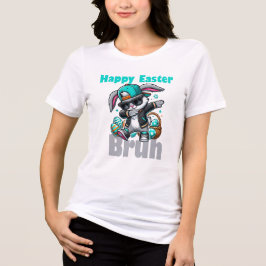 Frohe Ostern Bruh, Osterhase Dabbing Tri-Blend Shirt