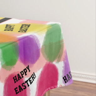 Frohe Ostern Bunte Bohnen Wasserfarbe Tischdecke