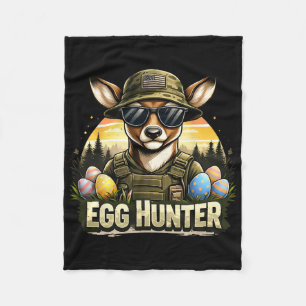 Frohe Ostern Camo Lustig Jagen Jungen Männer Oster Fleecedecke