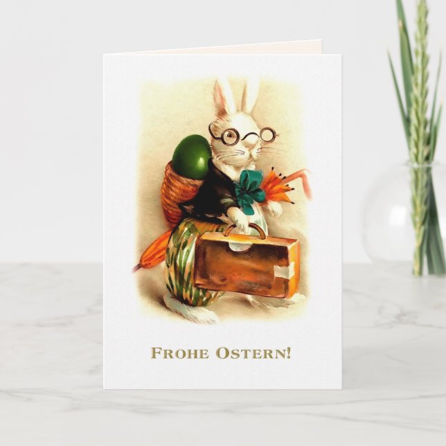 Frohe Ostern. Carte Pâques en allemand (Devant)
