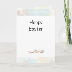 Frohe Ostern Chill Bunny Kaninchen Aquarell Ostern Karte
